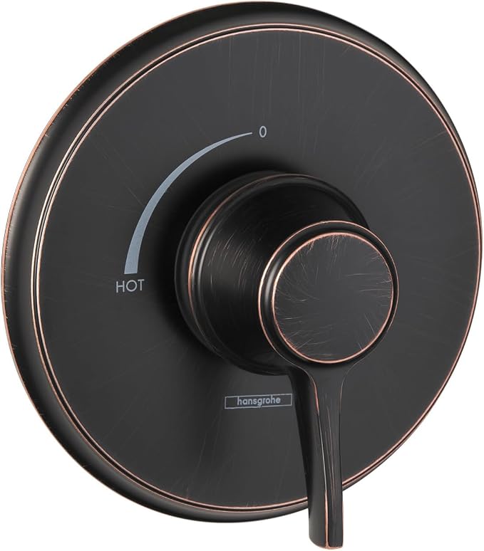 Hansgrohe 15404921 Ecostat Classic Pressure Balance Trim, Round in Rubbed Bronze