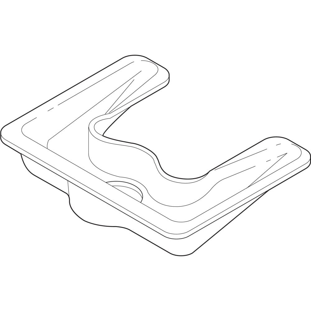 Delta RP6893 washer with curved design and dual-handle grip, shown in line drawing.