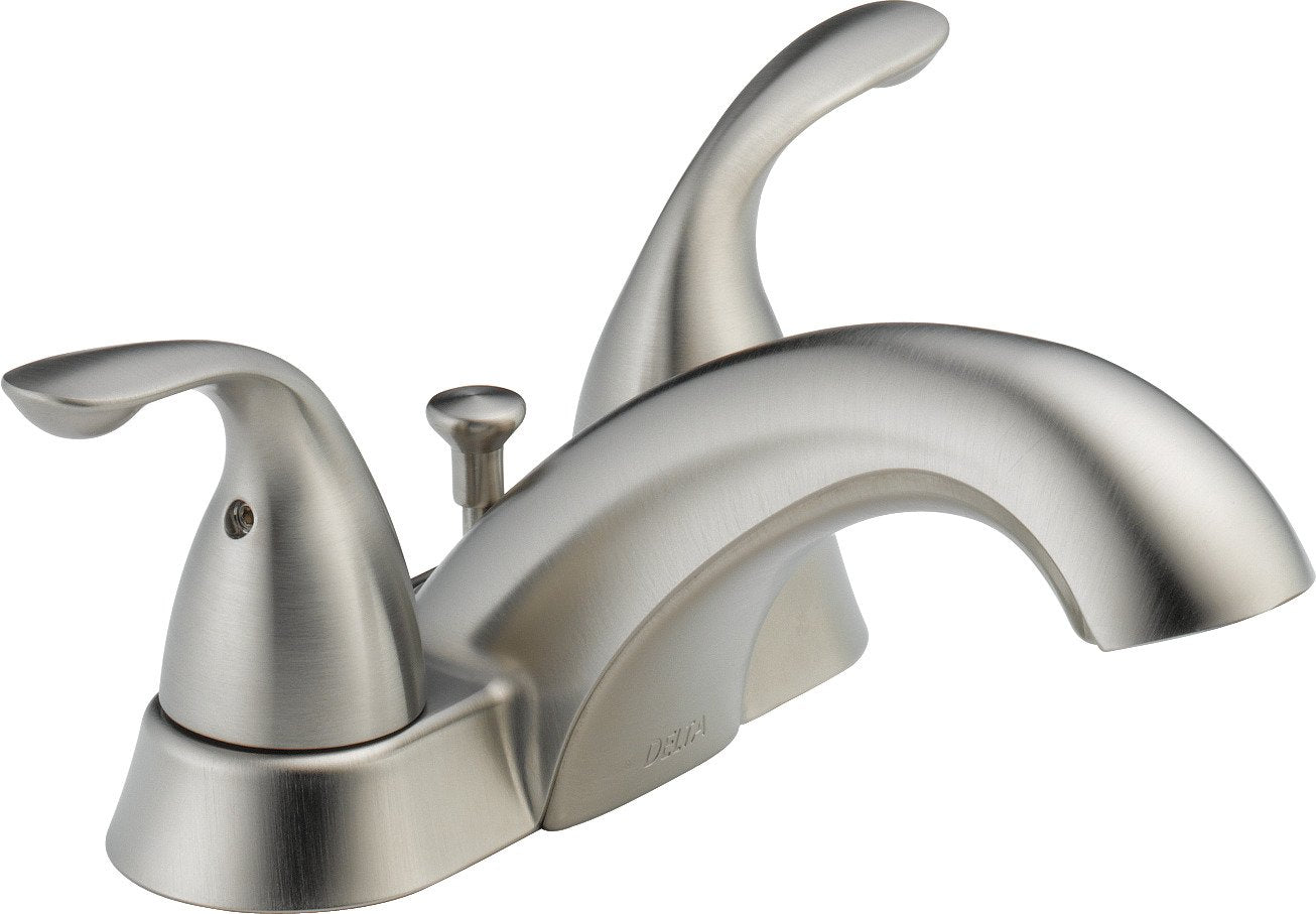 Delta Classic Two Handle Centerset Bathroom Faucet with Metal Drain & Pop Up