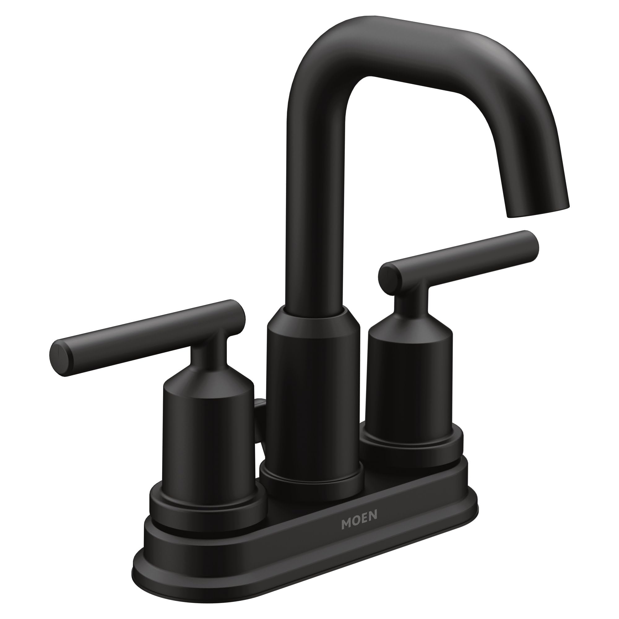 Moen Gibson Two-Handle Centerset Bathroom Faucet in Matte Black - 6150BL