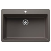 Blanco Liven 33" Super Single Bowl Dual Mount Sink in Volcano Gray - 443200