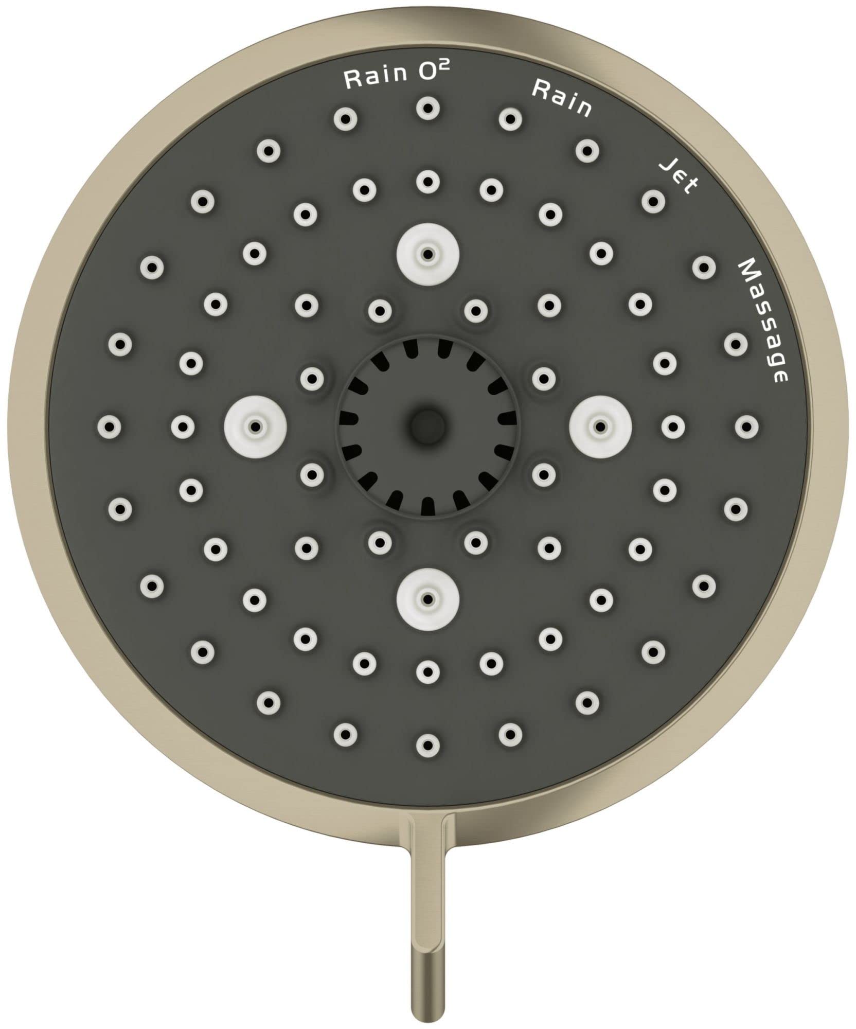 Grohe Tempesta 26043A01 100 Shower Head, 4" - 4 Sprays, 1.75 gpm in Grohe Hard Graphite