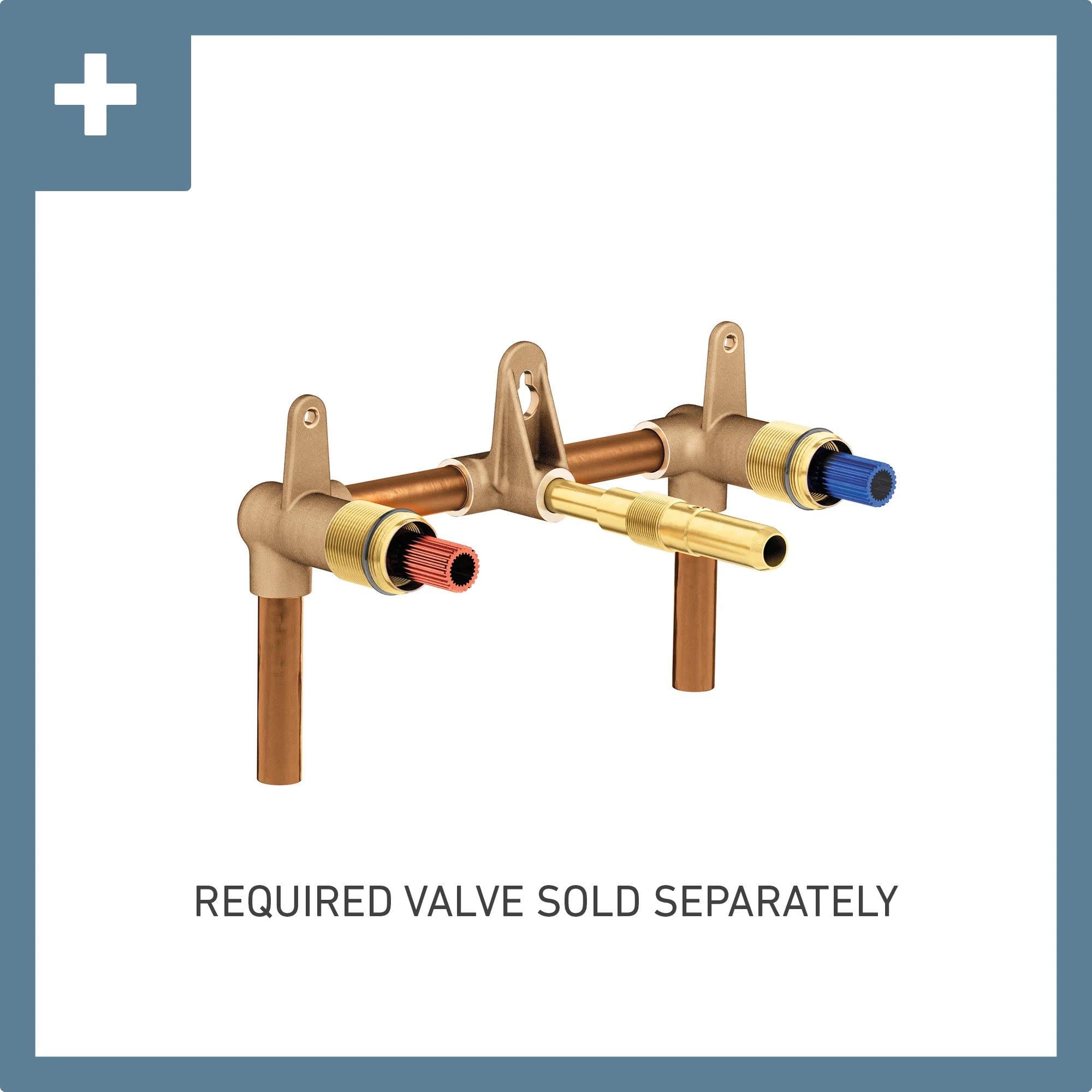 Moen Colinet Traditional Lever Handle Wall Mount Bathroom Faucet Trim in Brushed Nickel - TS44104BN