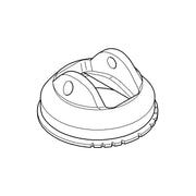 Chrome temperature limiter cartridge with internal valve mechanism and threaded base ring.