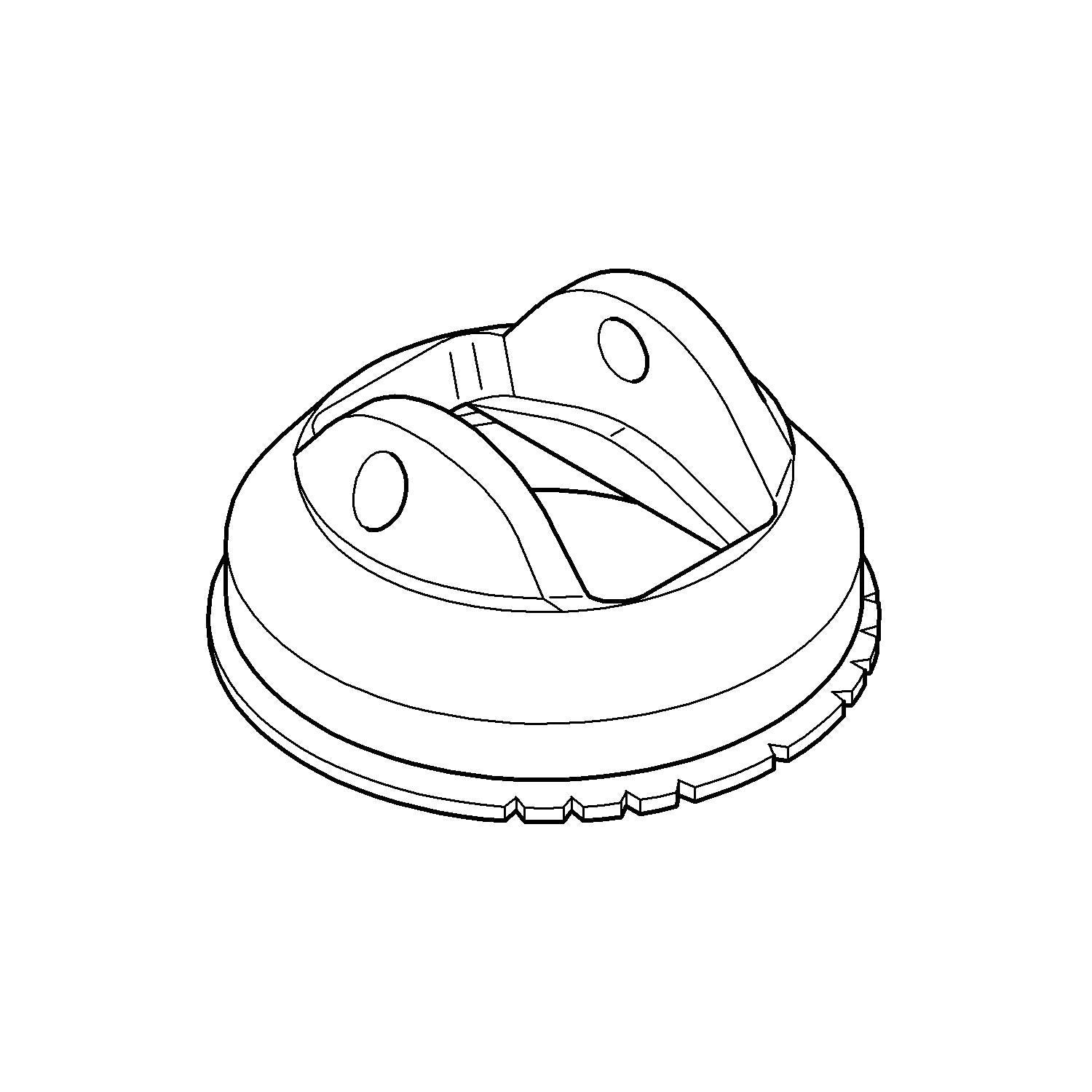 Chrome temperature limiter cartridge with internal valve mechanism and threaded base ring.