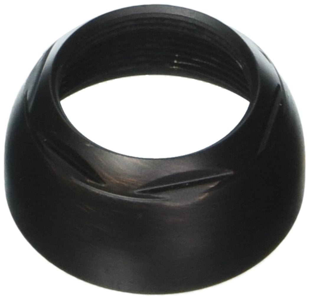 Dark bronze spherical bonnet nut with oval opening, shown from front angle.