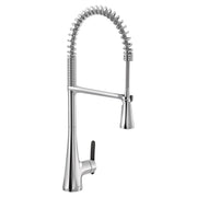 Moen Sinema Spring Pulldown Kitchen Faucet with Pre Rinse and Power Boost Modern Kitchen Faucet One Handle Easy Installation in Chrome - S5235