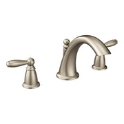 Moen Brantford 2 Handle Deck Mount Roman Tub Faucet Trim Kit in Brushed Nickel - T4943BN