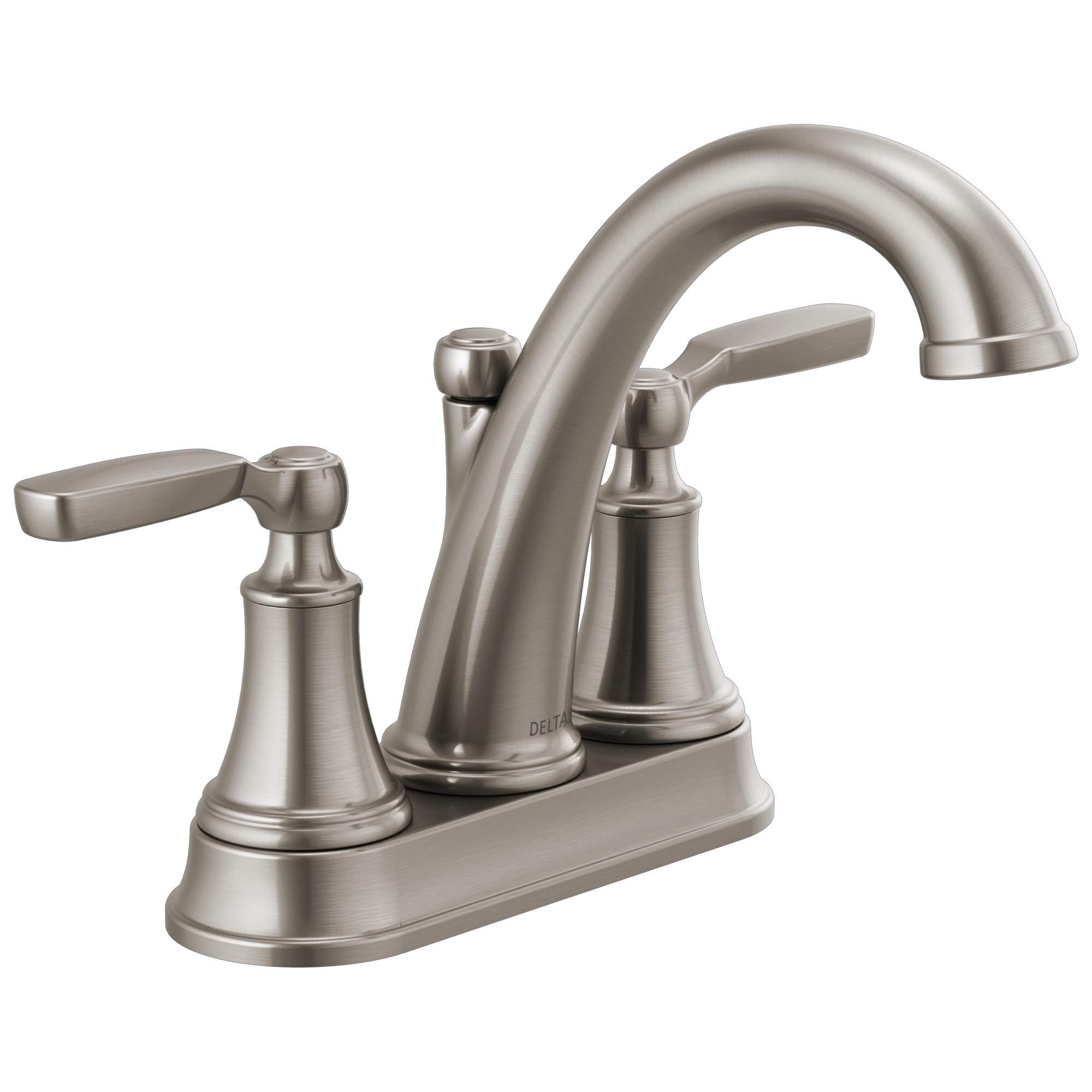 Delta Woodhurst Two Handle Centerset Bathroom Faucet with Metal Drain & Pop Up