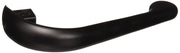 Black curved lever handle with mounting bracket on left side.