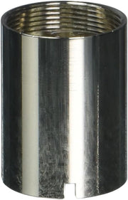 Metal cylindrical sleeve with threaded interior and external slot for valve installation reinforcement.