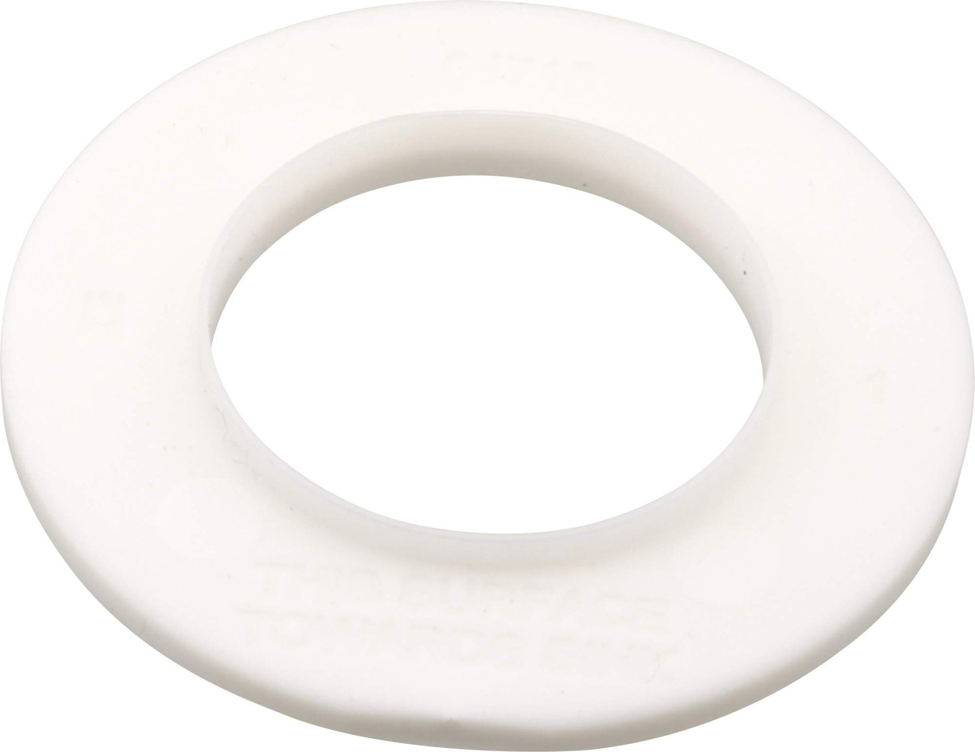 White round isolation spacer with oval center opening, flat profile.