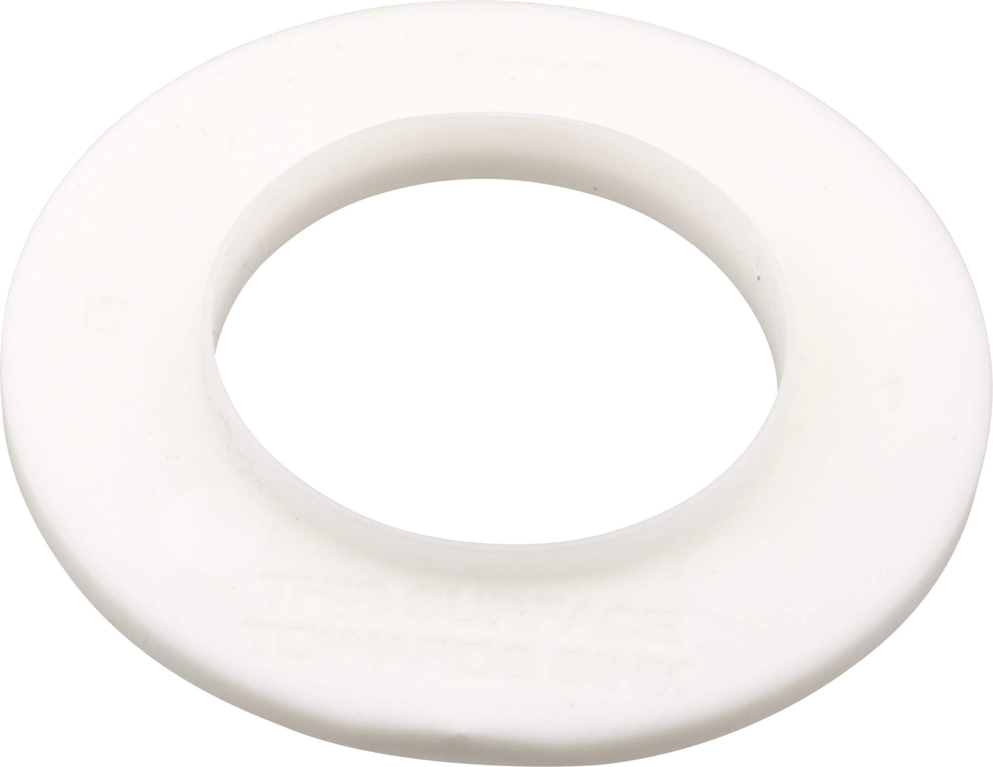 White round isolation spacer with oval center opening, flat profile.