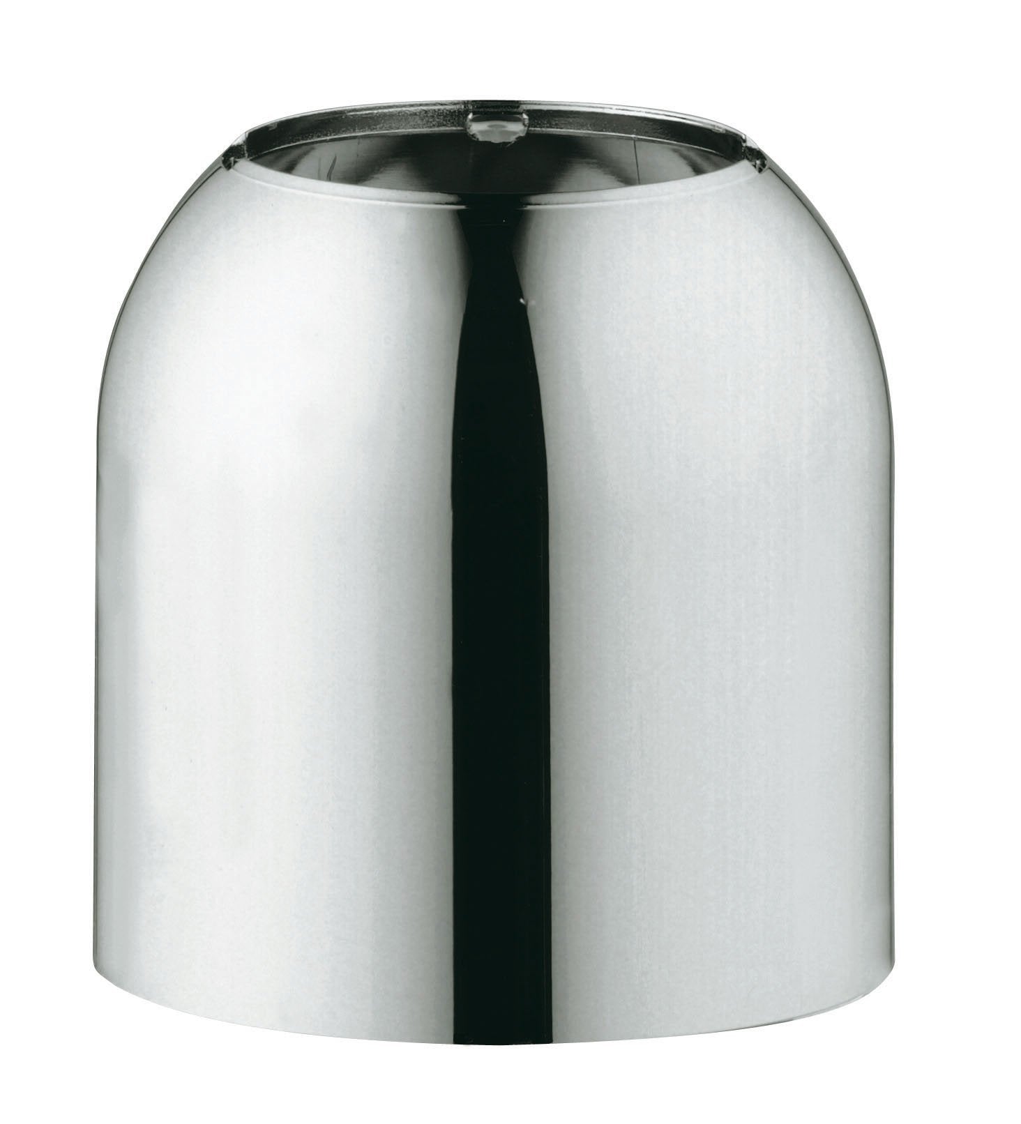 Chrome-plated cylindrical cap with rounded top and mounting ring, part number 46243000.