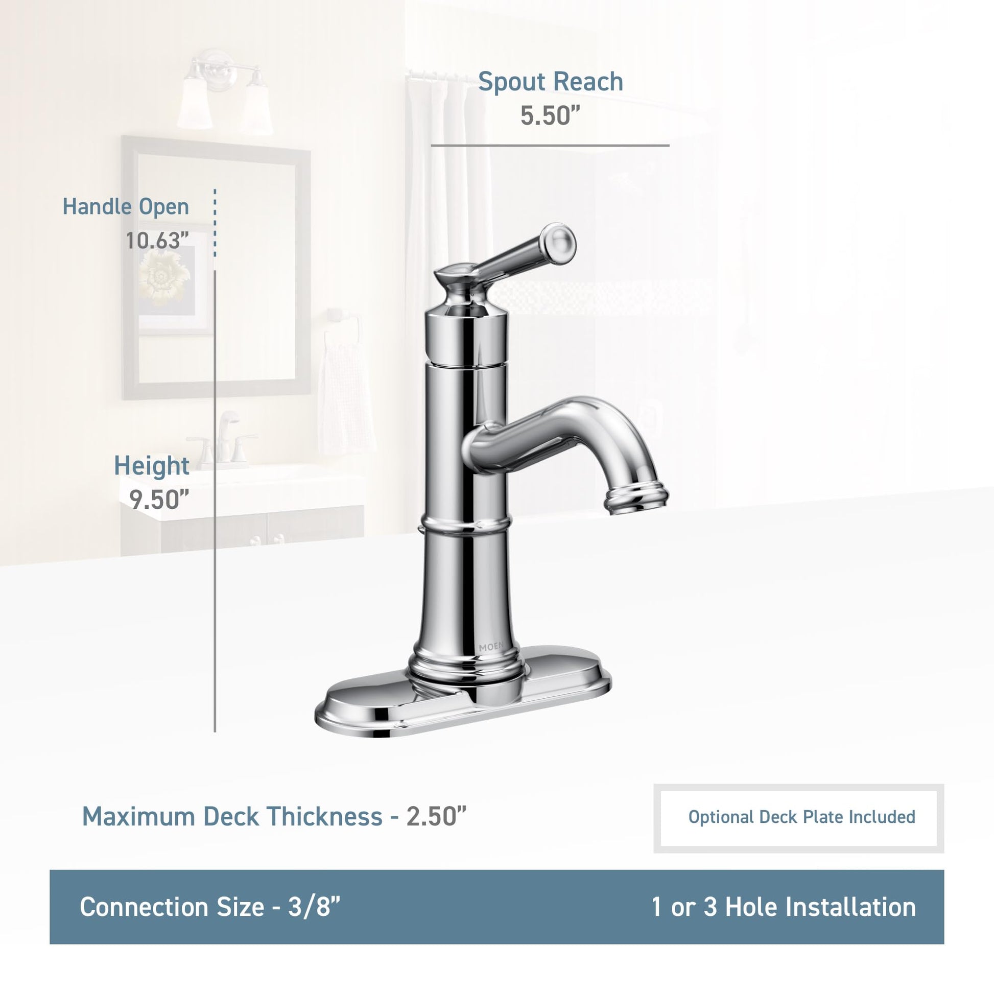 Matte black single-handle bathroom sink faucet with curved spout and chrome accents on oval base.