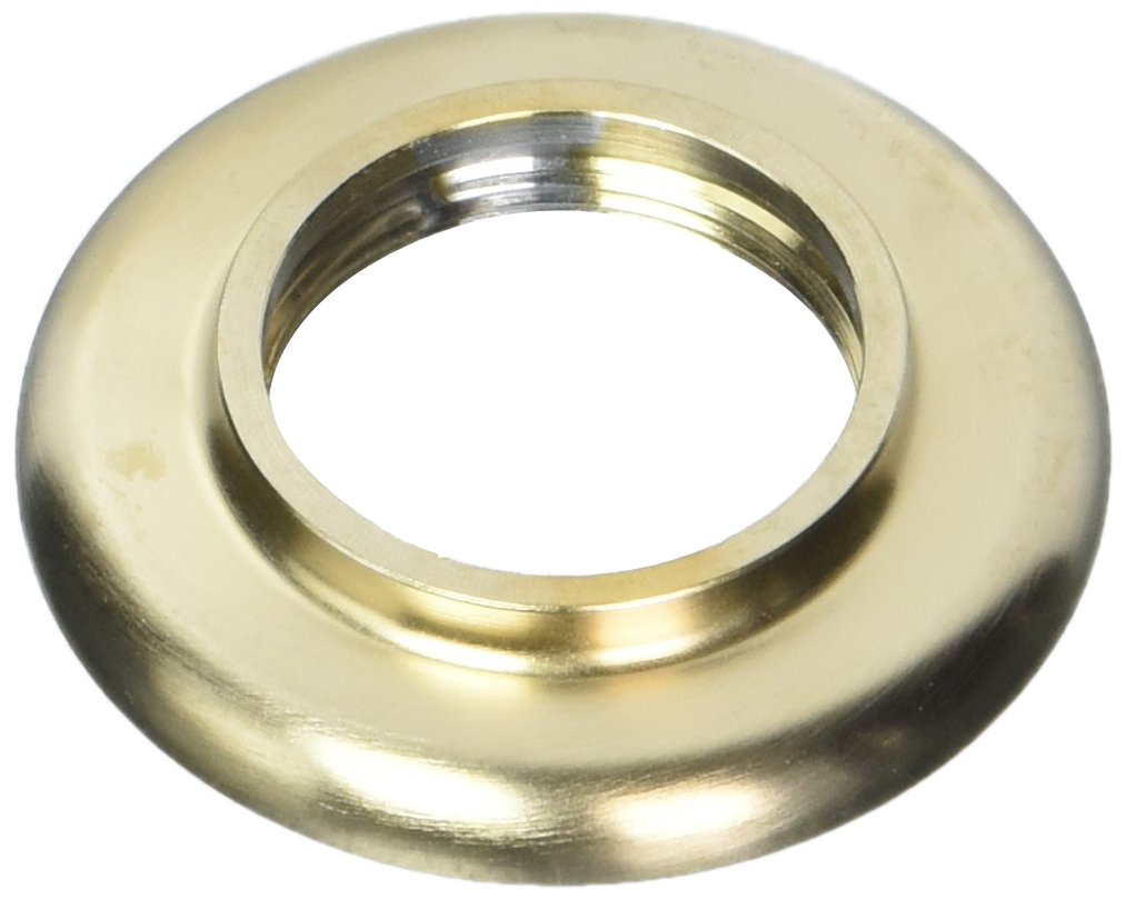Champagne bronze finish handle base with central opening and gasket seal.