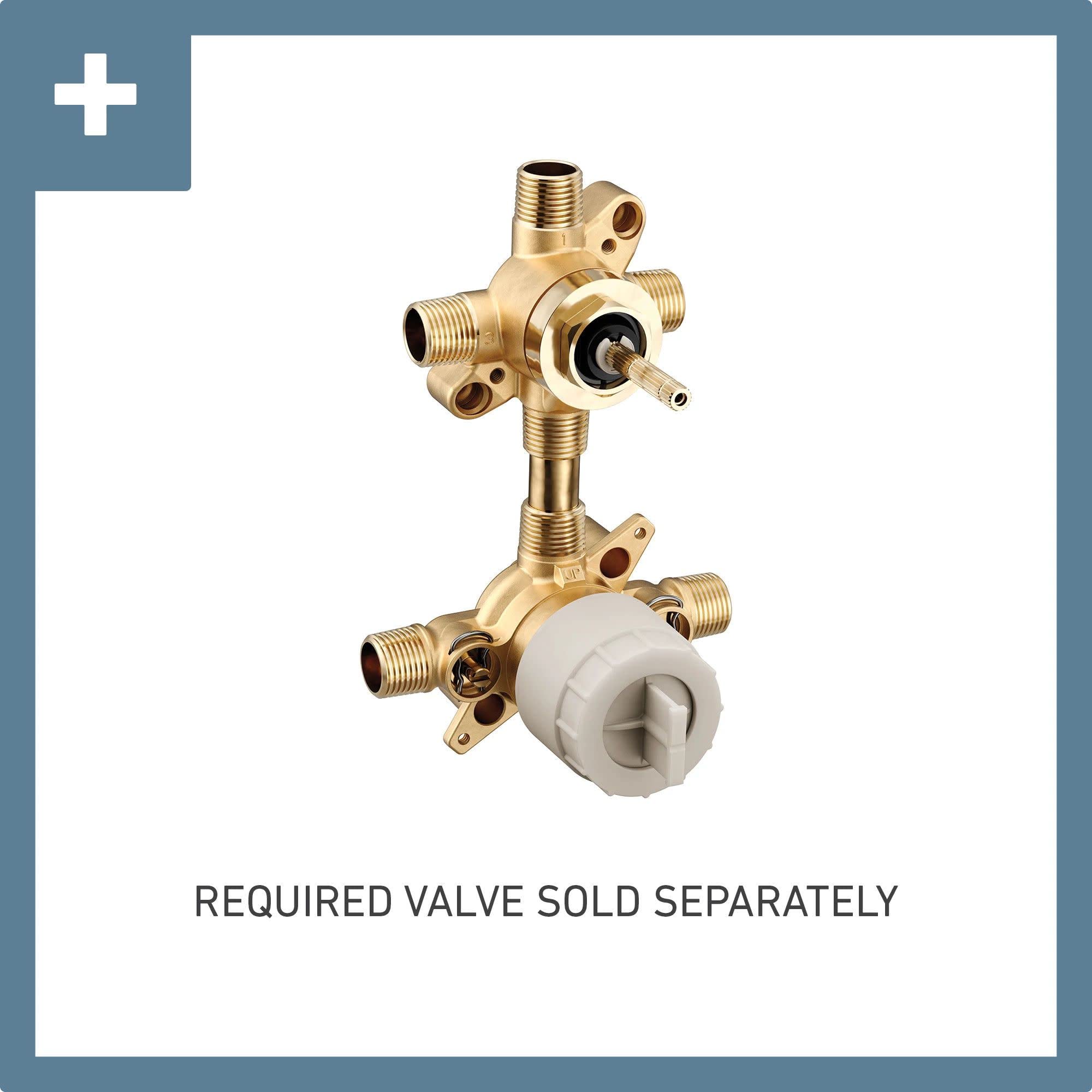 Moen Greenfield M CORE 3 Series Two Handle Shower Valve Trim with Transfer in Chrome - UT33341