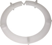 White plastic circular spacer ring with mounting tabs and internal cutouts.