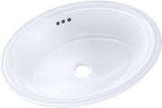 Toto LT643#01 Dartmouth 17-1/4" x 12-7/8" Oval Undermount Bathroom Sink: Cotton White