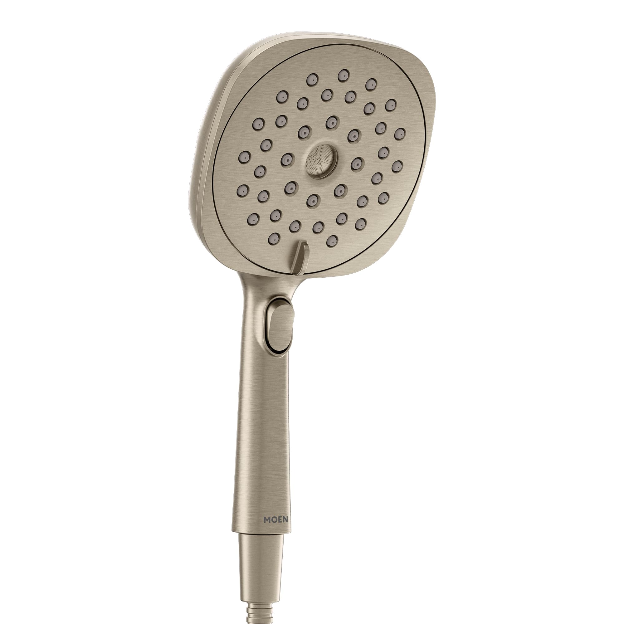 Moen Verso Infiniti Dial Square Handheld Shower 5 Inch Diameter Spray Head in Brushed Nickel - 220H5BN