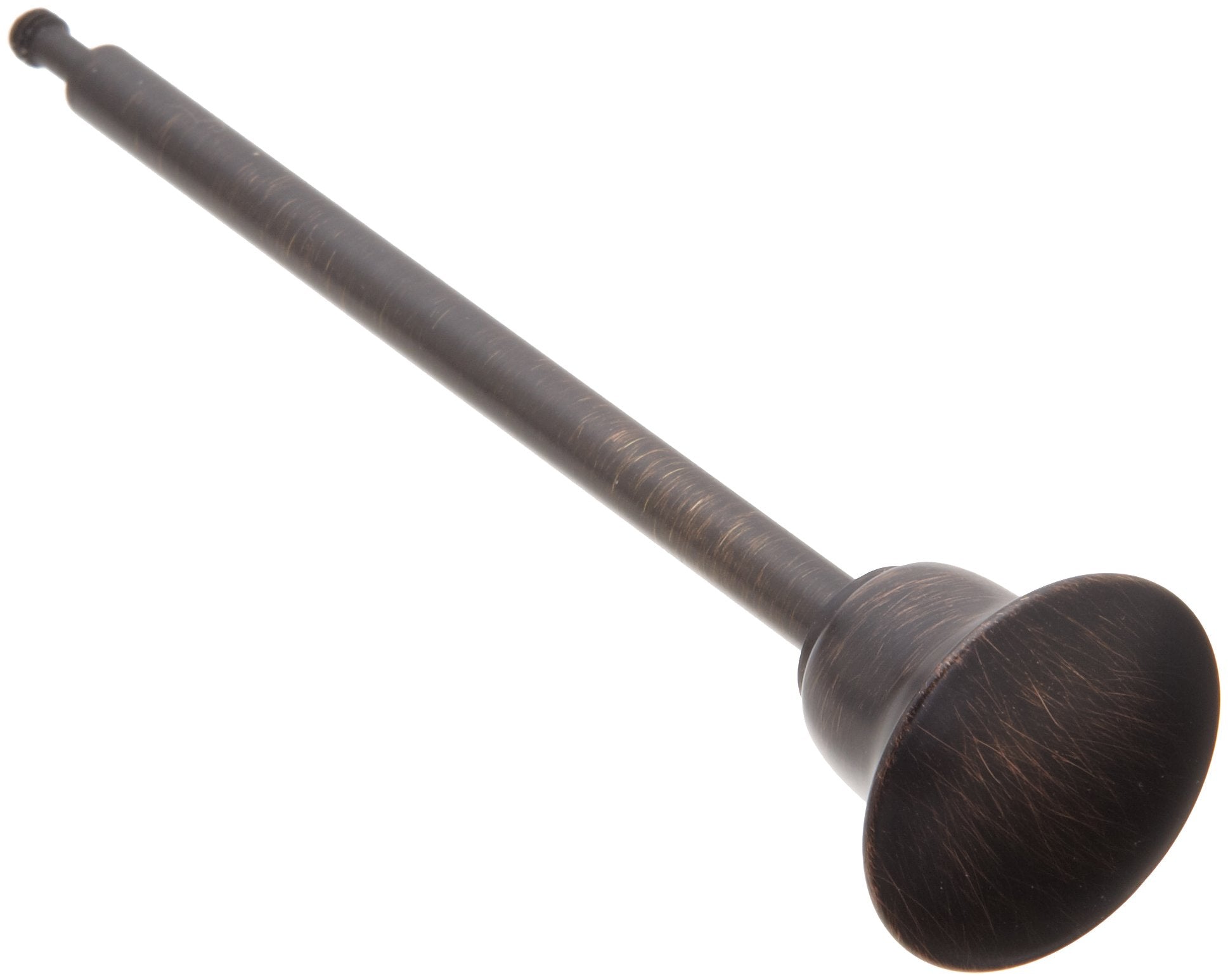 Venetian bronze lift rod and finial with textured cylindrical shaft and wide dome-shaped knob at base.