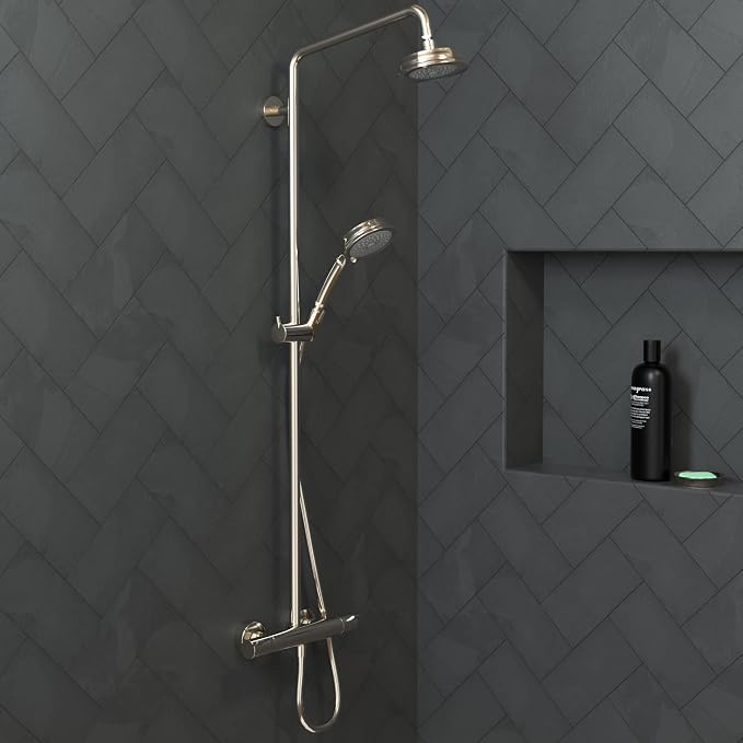 Hansgrohe 04070830 Croma 100 Classic Shower Head 3-Jet, 2.5 GPM in Polished Nickel