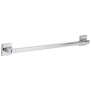 Chrome angular grab bar with square mounting brackets on white background.