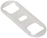 White plastic baseplate with three mounting holes for Delta 500 Series faucet installation.