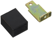 Black mounting bracket with Venetian bronze finish metal hardware component shown with attachment hole.