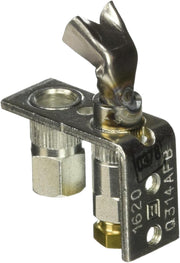 Metal pilot burner assembly with dual flame ports and mounting bracket for natural or LP gas applications.