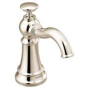 Moen Traditional Deck Mounted Kitchen Soap Dispenser with Above the Sink Refillable Bottle Polished in Polished Nickel - S3945NL