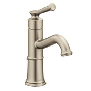Moen Belfield One Handle Bathroom Sink Faucet with Drain Assembly and Optional Deckplate in Brushed Nickel - 6402BN