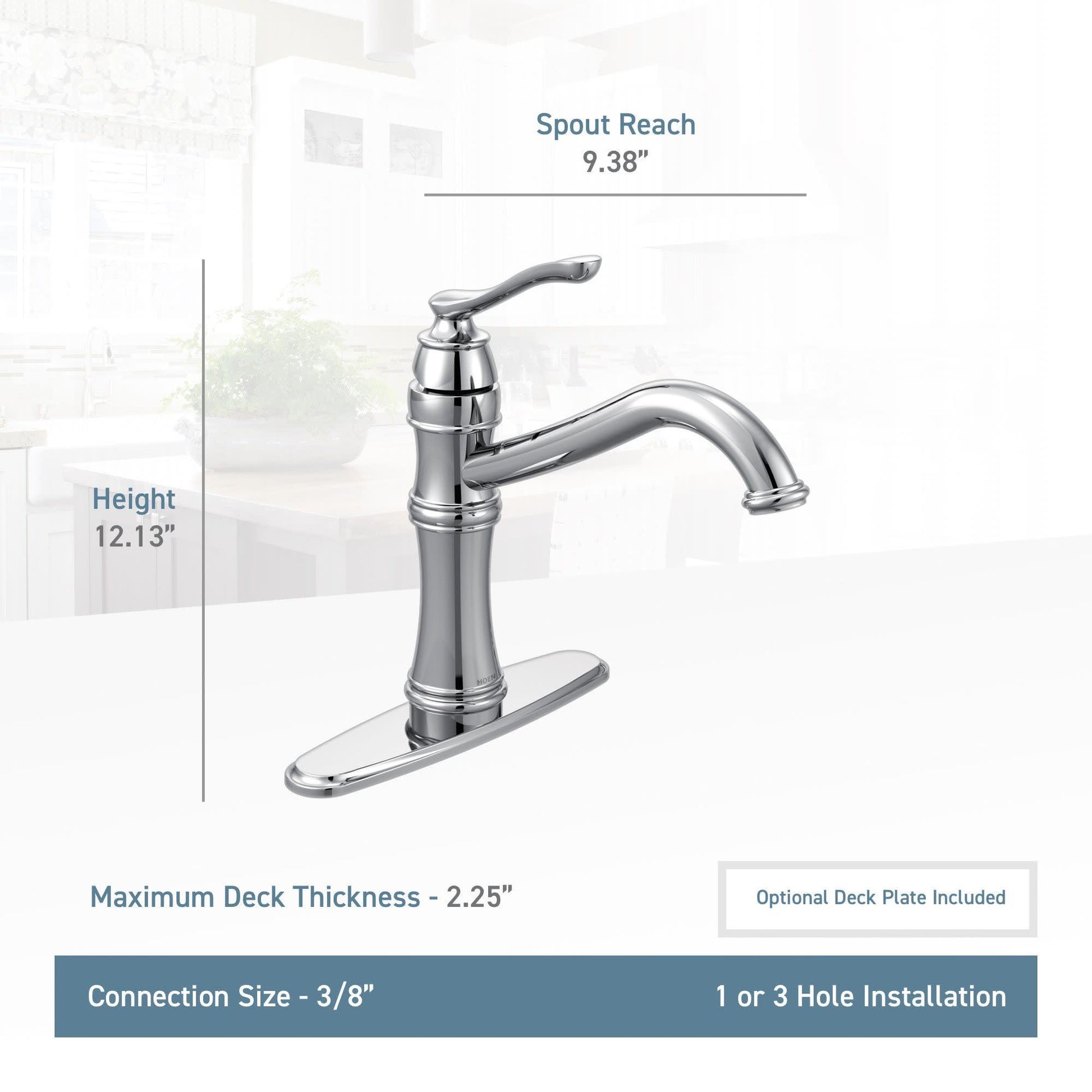 Oil rubbed bronze single-handle high-arc kitchen faucet with curved spout and lever handle, 12.13" height.