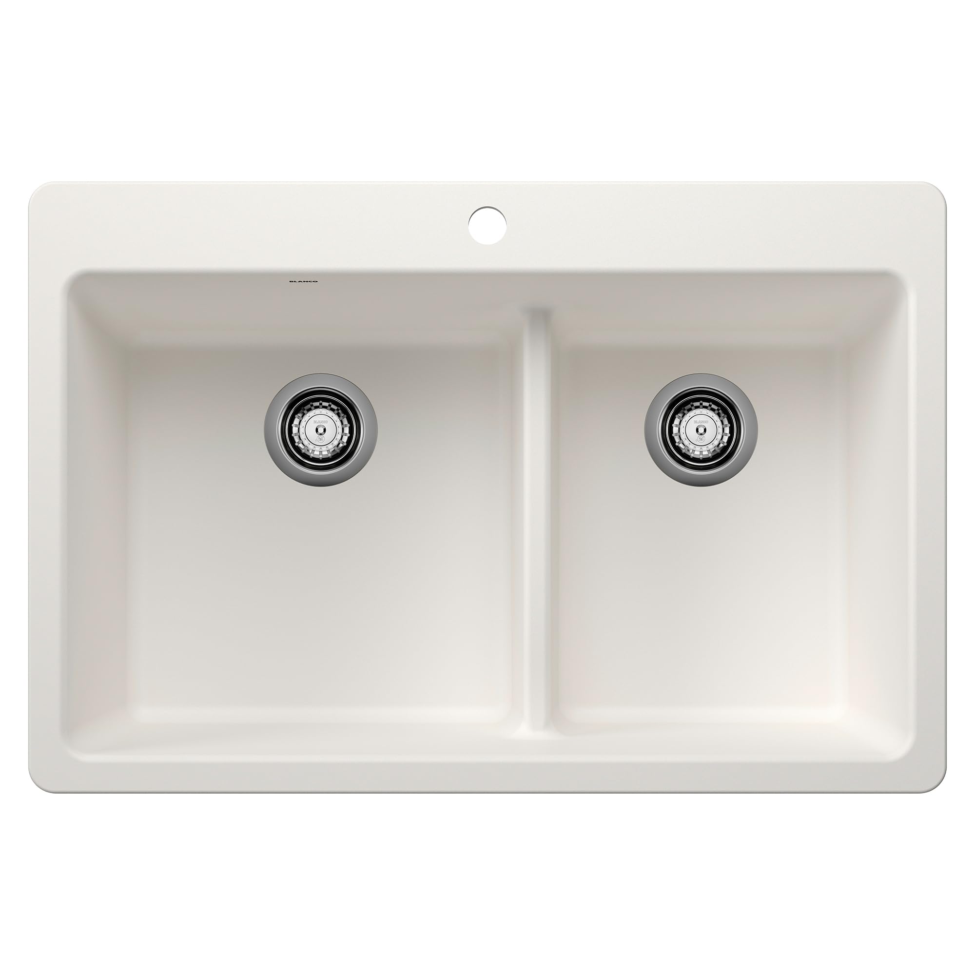 Blanco Liven 1-3/4 Bowl Low Divide Dual Mount Sink in White - 443213