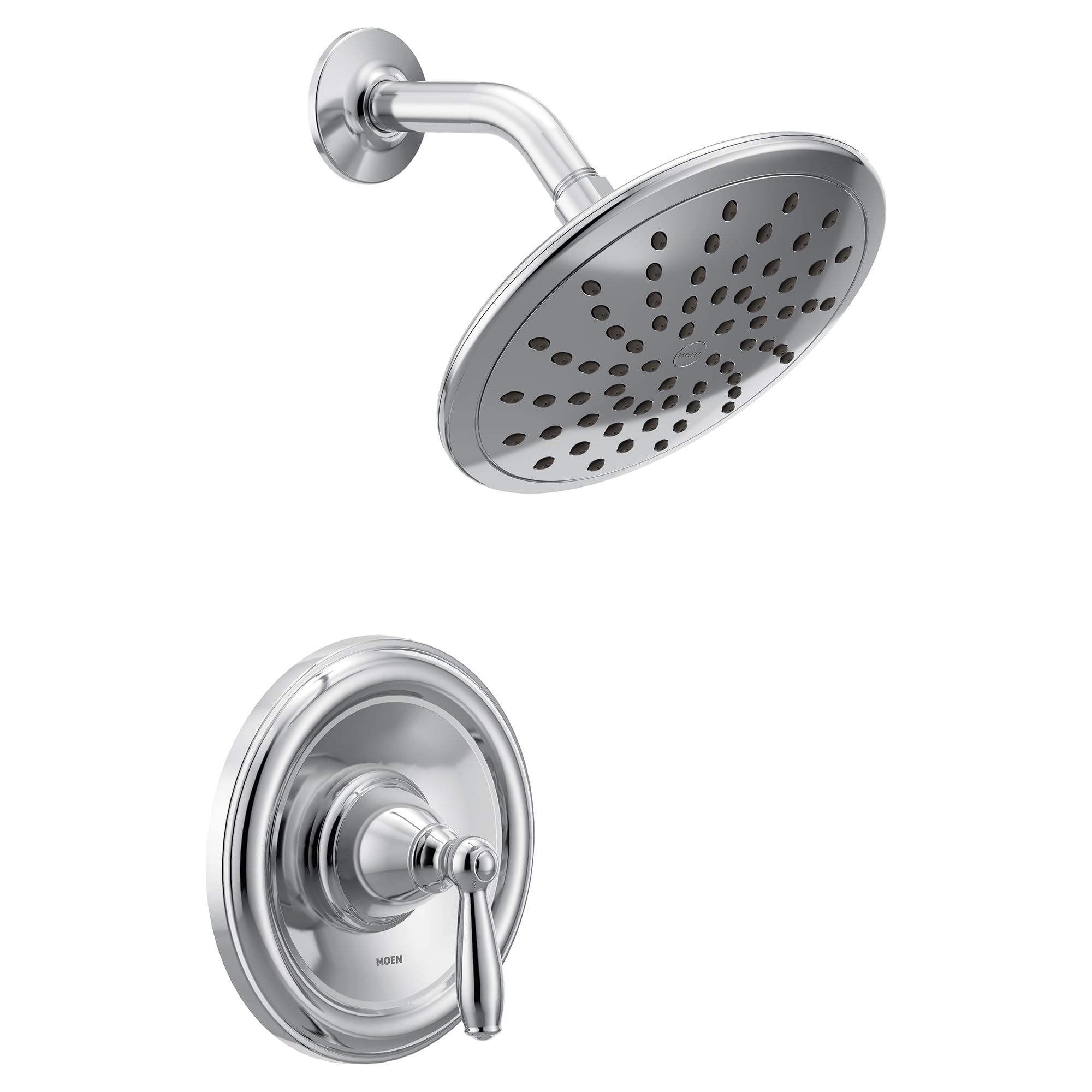 Moen Brantford Posi Temp Shower Trim Kit with 8 Inch Eco Performance Rainshower in Chrome - T2252EP