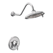 Moen Weymouth Posi Temp Shower Trim Kit including Lever Handle and 9 Inch 2 Spray Function Rainshower in Chrome - TS32102