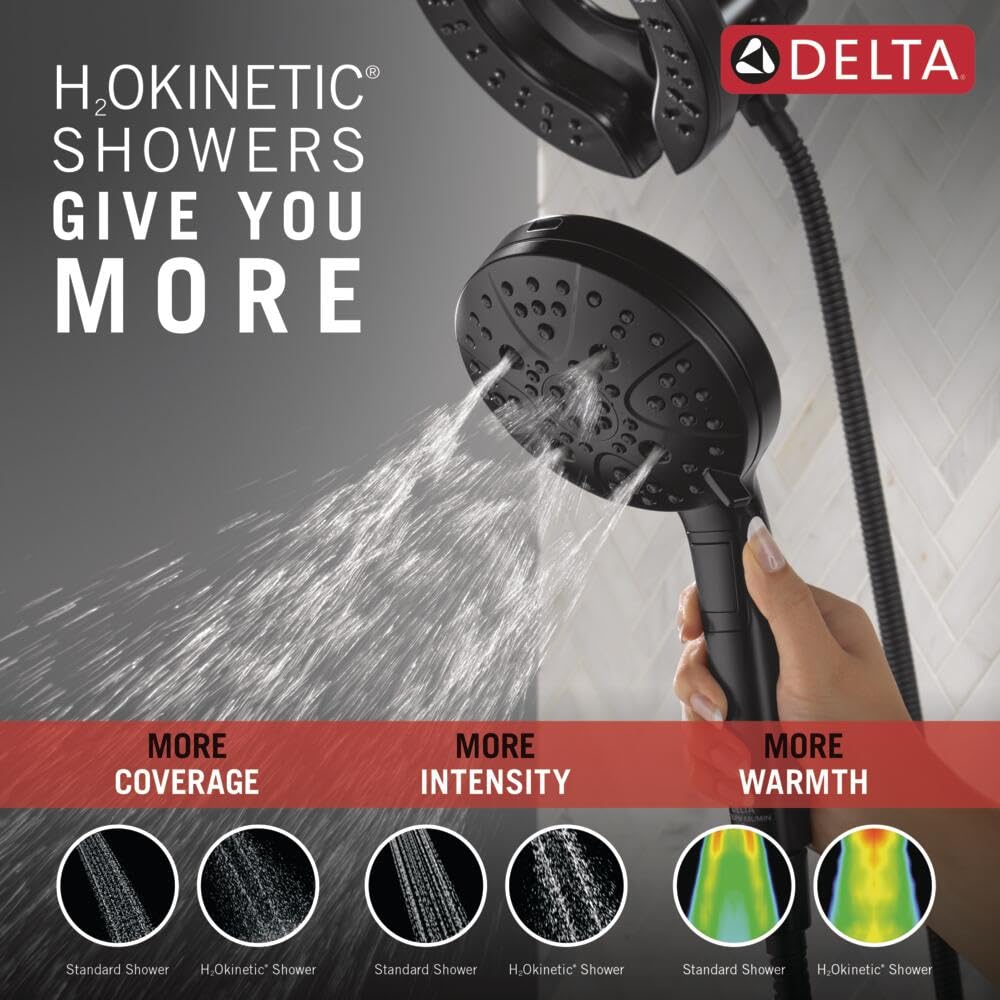 Delta Universal Showering Componentssetting In2Ition With Proclean in Matte Black - 58651-BL