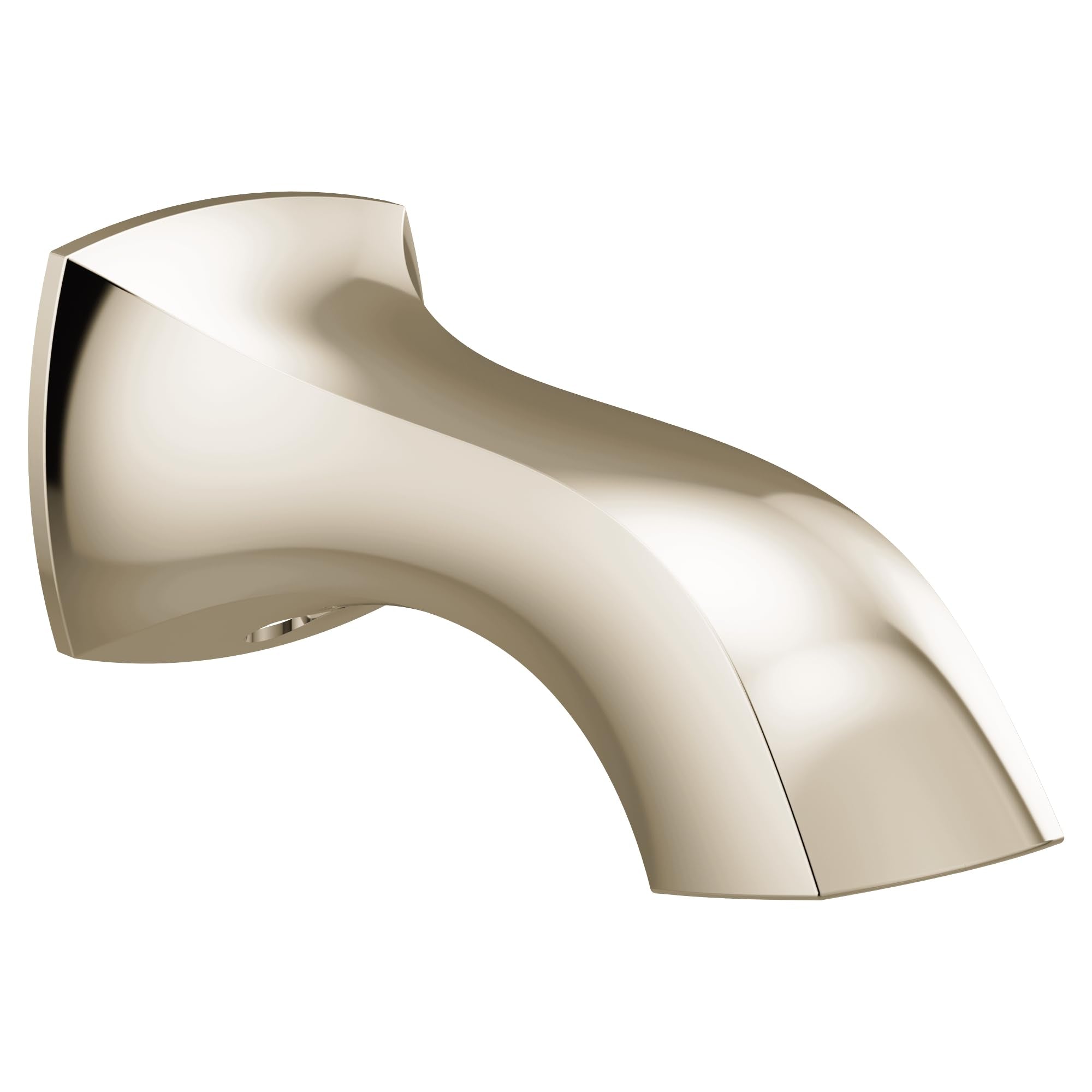 Moen Voss Replacement Tub Non Diverter Spout 1/2 Inch Slip Fit Connection Polished in Polished Nickel - 191956NL