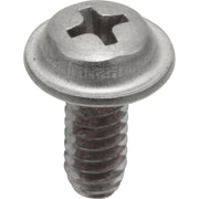 Metal screw with Phillips head and rounded cap top, threaded shaft for Delta faucet handle attachment.