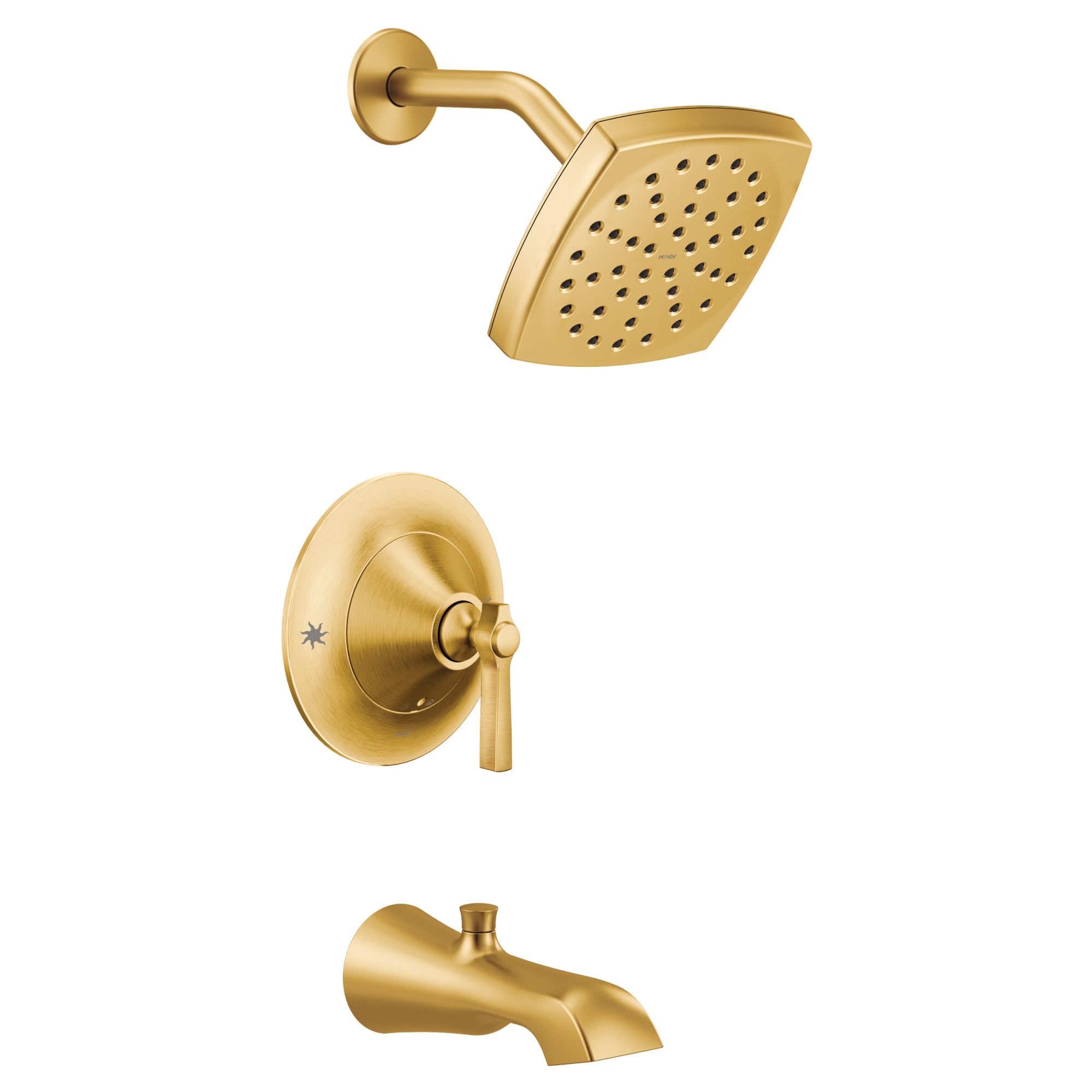 Moen Flara Posi Temp Pressure Balancing Tub and Shower Trim Kit in Brushed Gold - TS2913BG