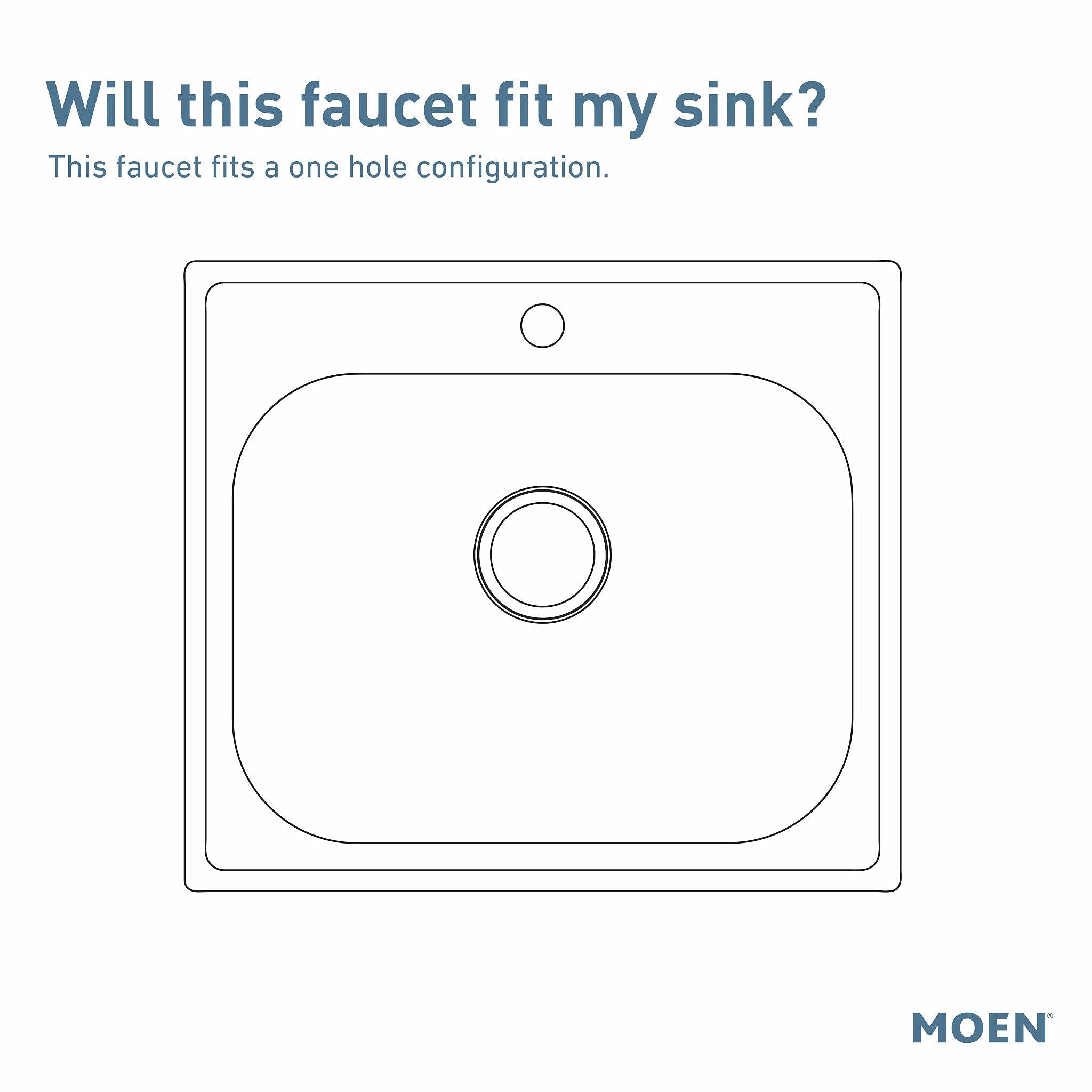 Moen CIA Pre Rinse Spring Kitchen Faucet with PowerBoost Pro in Brushed Gold - 7822BG