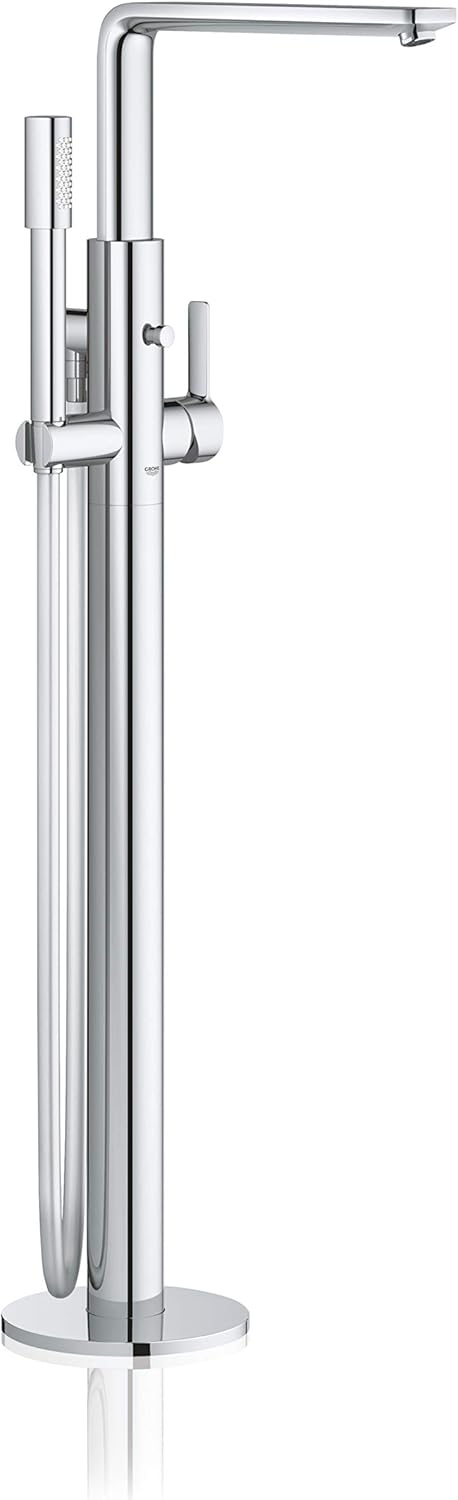 Grohe 23792001 Lineare Single-Handle Freestanding Tub Faucet with 1.75 GPM Hand Shower In Starlight Chrome Finish