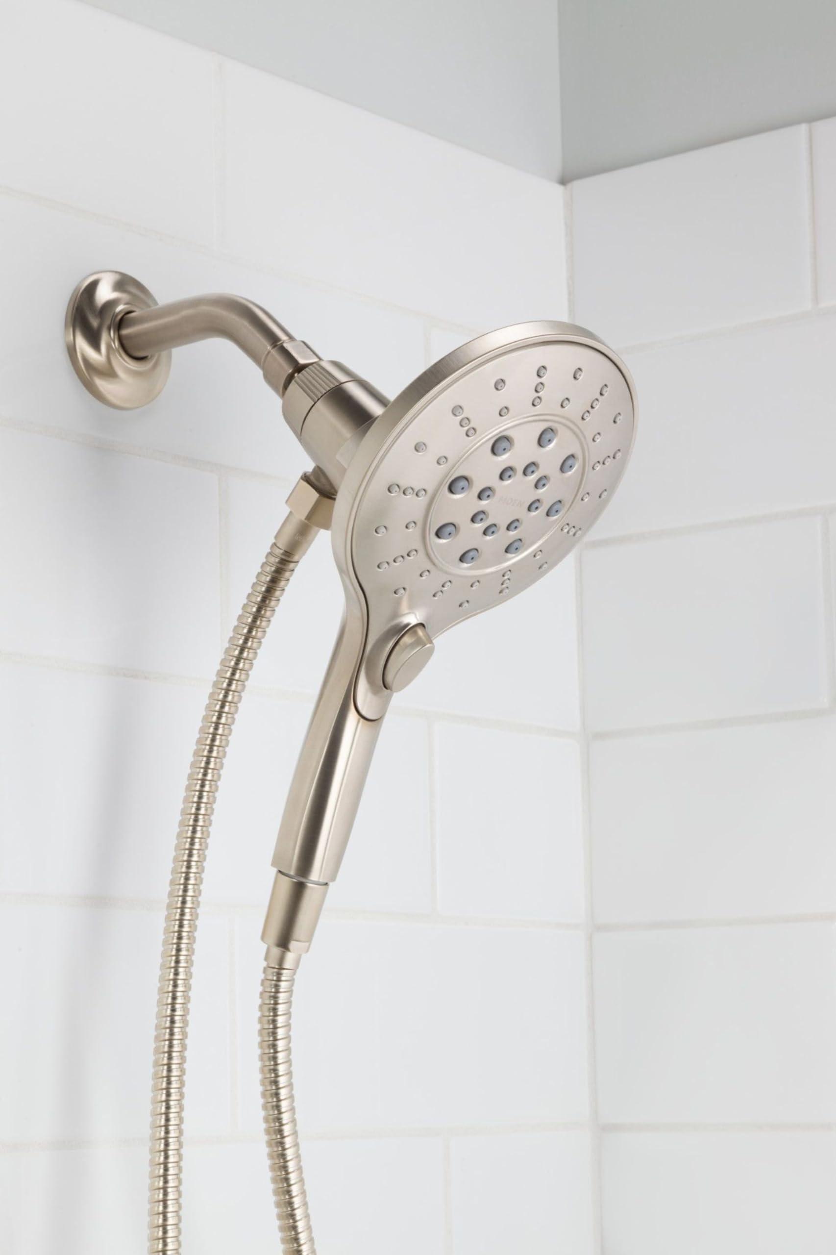 Moen Engage Magnetix Six Function 5.5 Inch Handheld Showerhead with Magnetic Docking System in Brushed Nickel - 3662EPBN