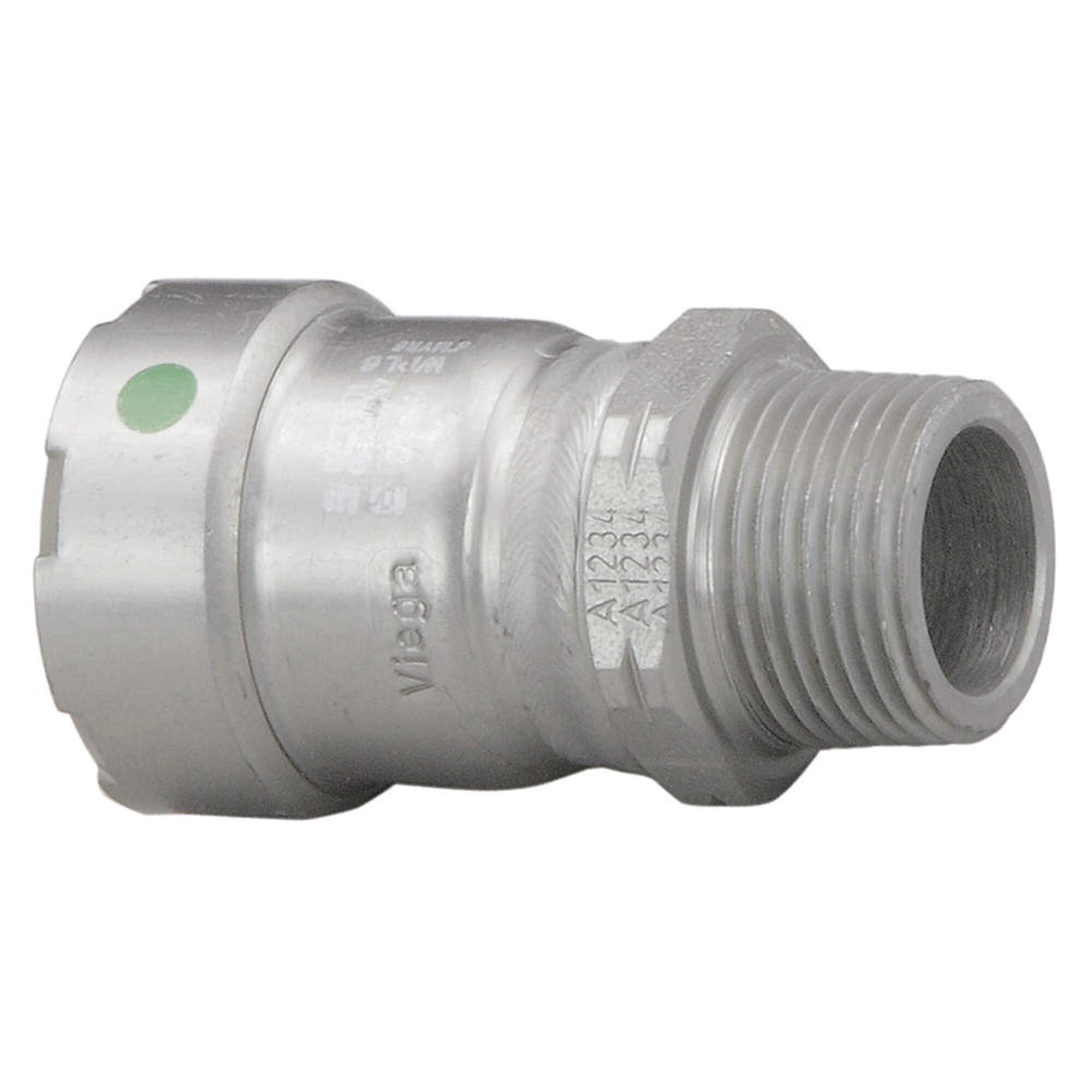 Viega MegaPress 1" Press x Male Thread Adapter in Carbon Steel, Zinc-Nickel Coating - 25110