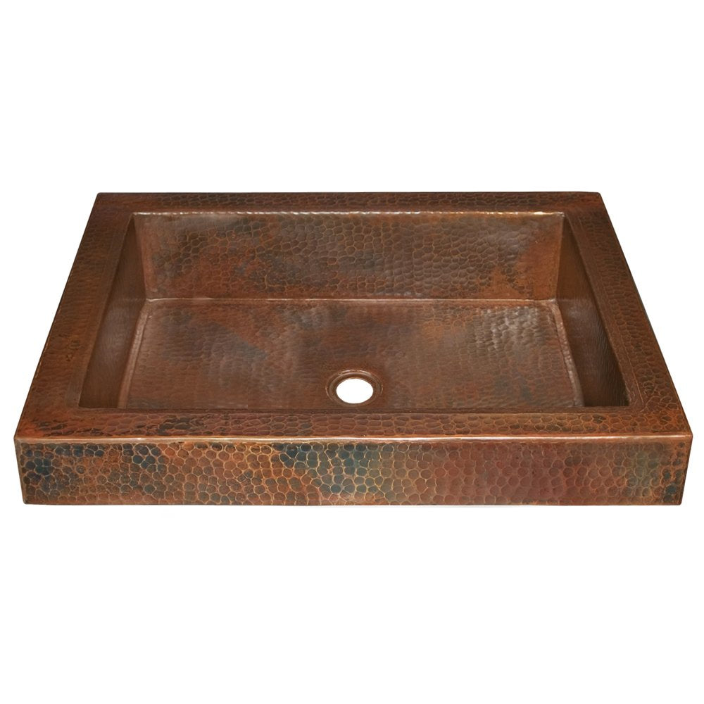 Native Trails CPS246 TATRA: Hammered Copper Bathroom Sink: Antique