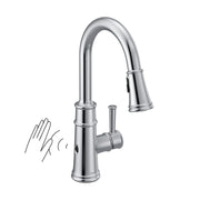 Moen Belfield Motionsense Wave Sensor Touchless One Handle Pulldown Kitchen Faucet Featuring Power Clean in Chrome - 7260EWC
