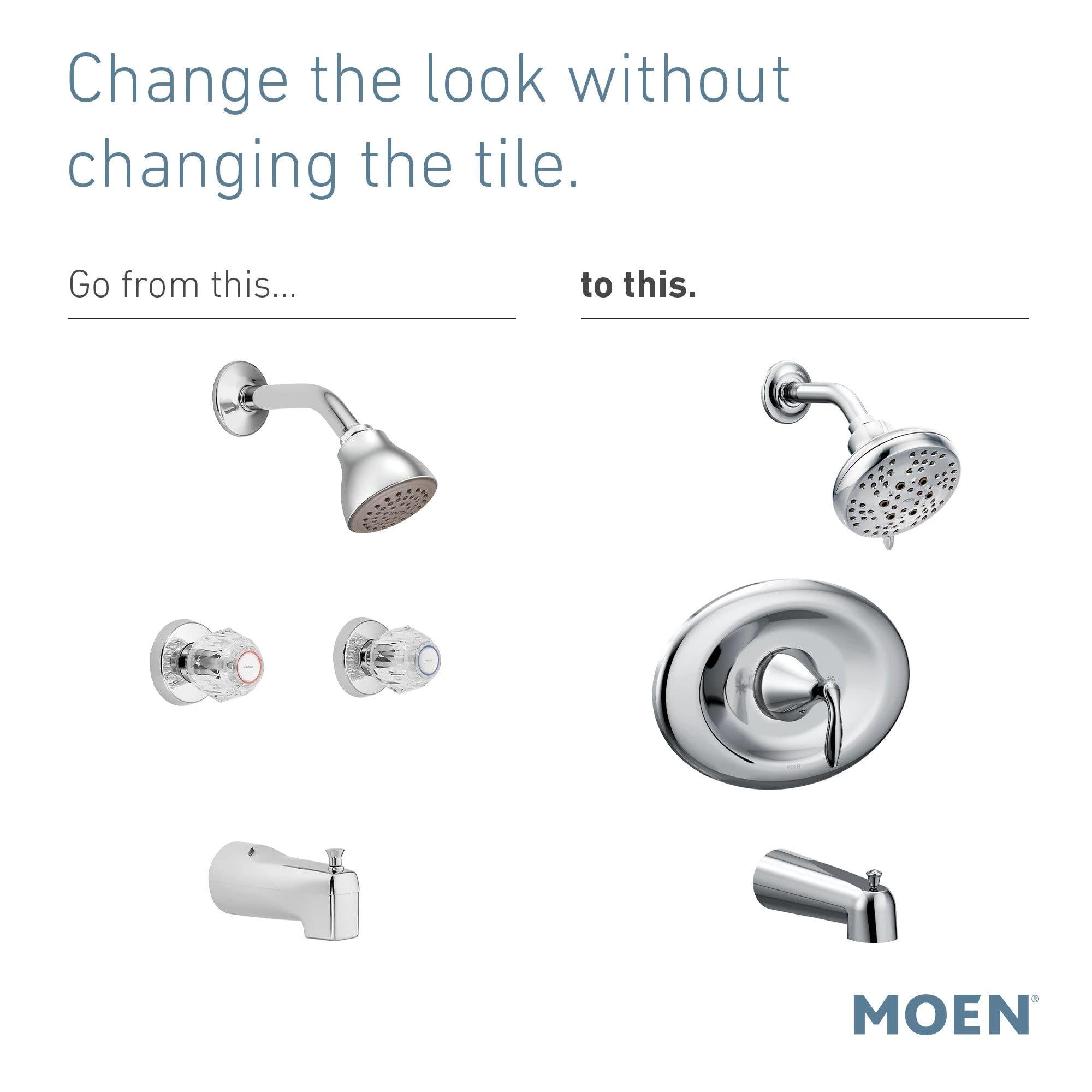 Moen Posi Temp Eco Performance Tub and Shower Trim Kit in Brushed Nickel - T2137EPBN