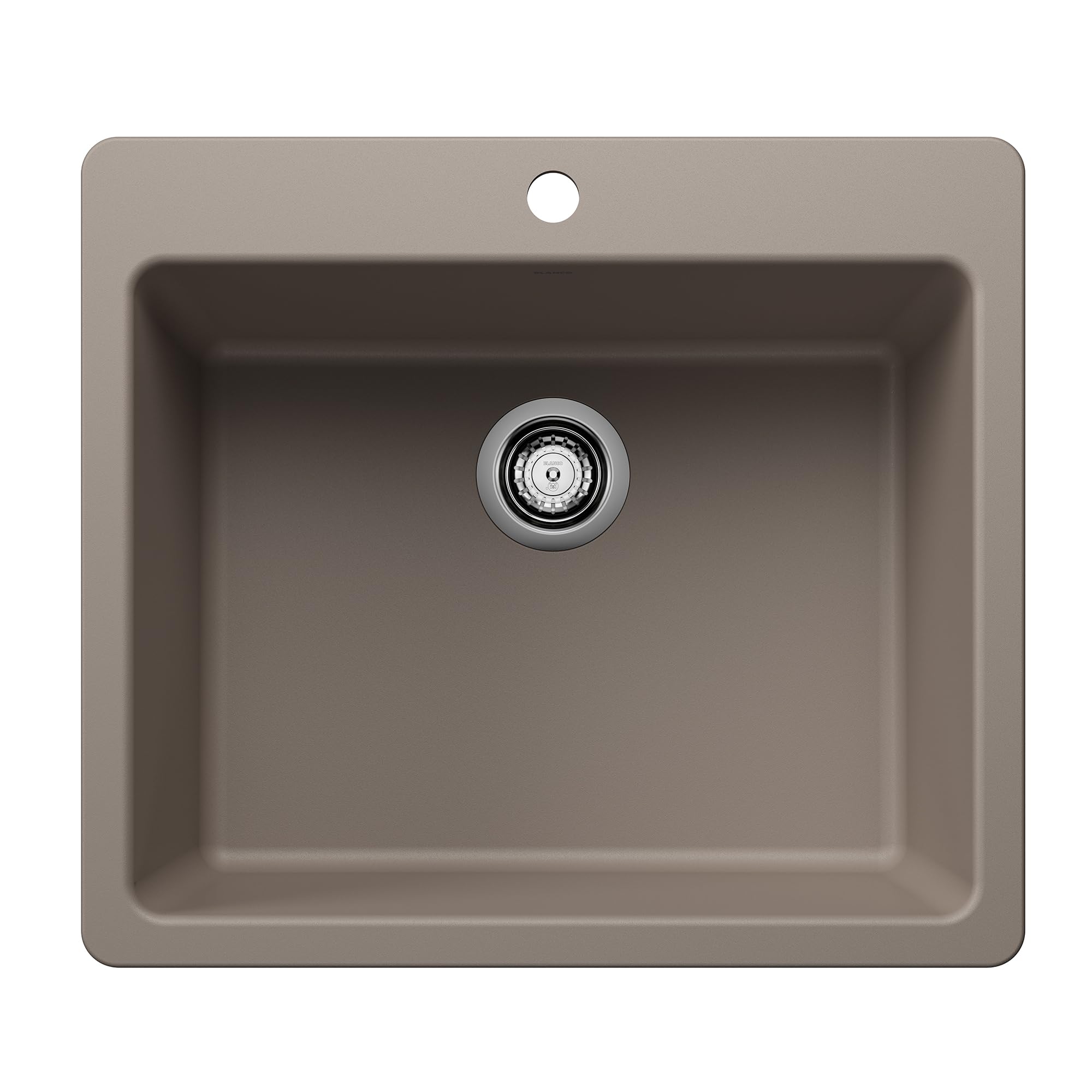 Blanco Liven 25" Single Bowl Dual Mount Sink in Truffle - 443222