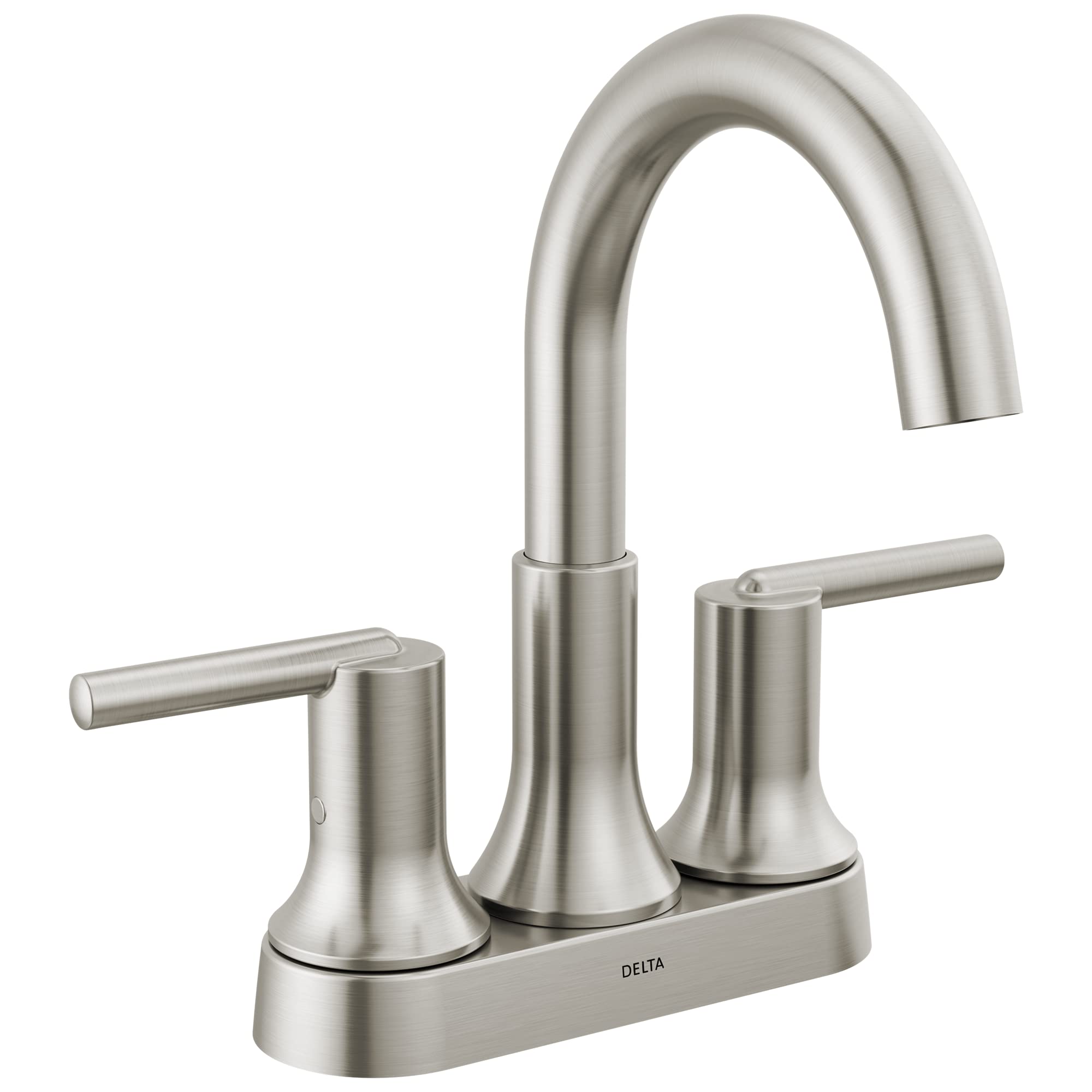 Delta Trinsic Two Handle Centerset Bathroom Faucet with Metal Drain & Pop Up