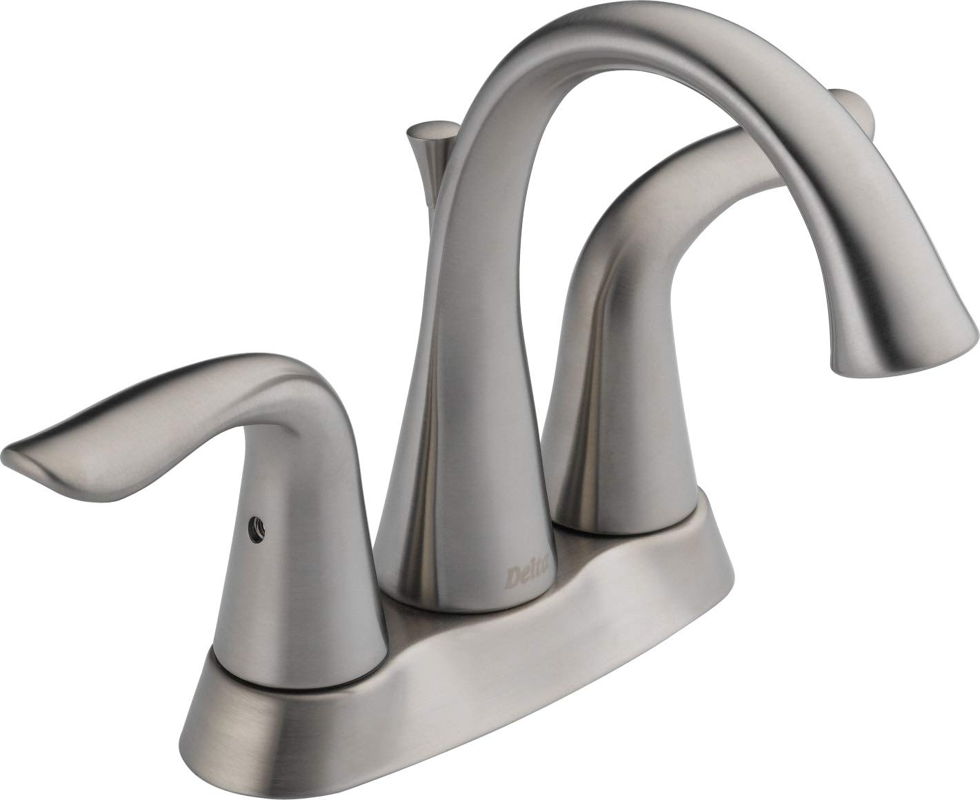 Delta Lahara Two Handle Centerset Bathroom Faucet with Metal Drain & Pop Up